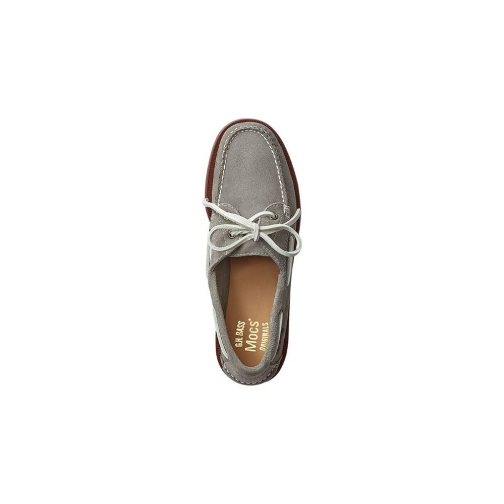 G.H. BASS Womens Gray Slip Resistant Hampton Round Toe Leather Loafers 8.5 M - Picture 3 of 4